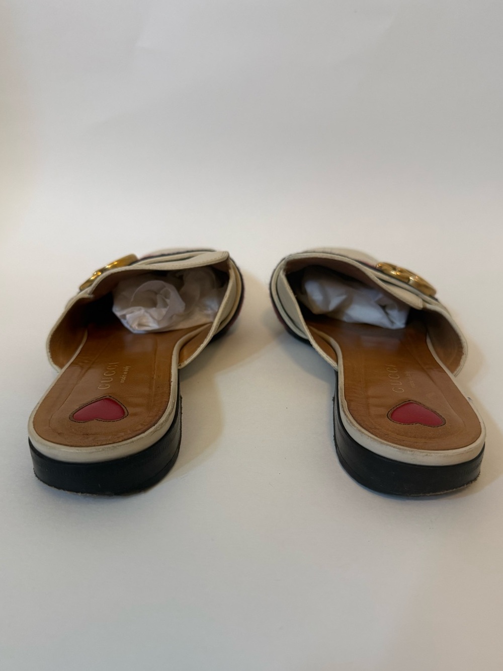 Gucci Women’s Peyton Leather Mule White size EU 39/US 9 - Picture 9 of 10